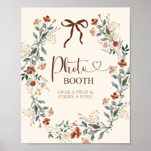 Kokettenbogen Herbst Wildblumen Brautdusche Poster
