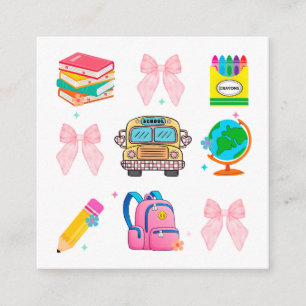 Kokettenschule, Zurück zur Schule Shirts,Lehrerin  Begleitkarte