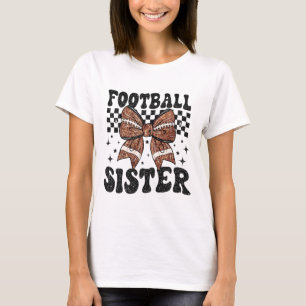 Koketter Bogen American Football Schwester Spielta T-Shirt