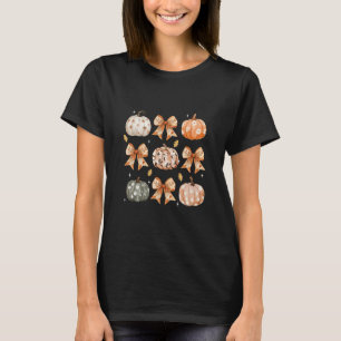 Koketter Bogen Blumenkürbis Thanksgiving Rustikal T-Shirt