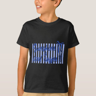 Koketter Bogen-Eiskaffee und Sonnenscheintag alle T-Shirt