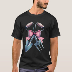 Koketter Bogen Gärtnerei Gärtner Schaufel Rosa Ban T-Shirt