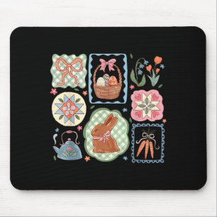 Koketter Bogen Hase Eier Lustiger Hase Blumen Glüc Mousepad
