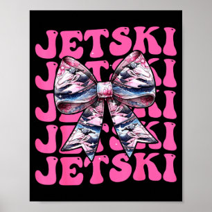 Koketter Bogen Jet-Ski Jet-Ski-Fahren Mädchen Mutt Poster