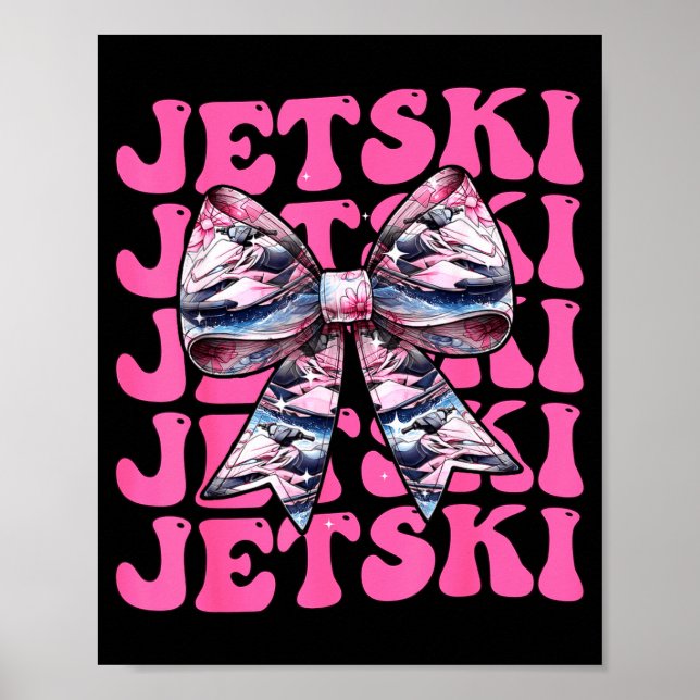 Koketter Bogen Jet-Ski Jet-Ski-Fahren Mädchen Mutt Poster (Vorne)