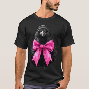 Koketter Bogen Krähe Rabe Vogel Mädchen Mutter Ros T-Shirt