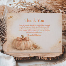 Koketter Bogen-Kürbis-Herbst-Abschluss Dankeskarte
