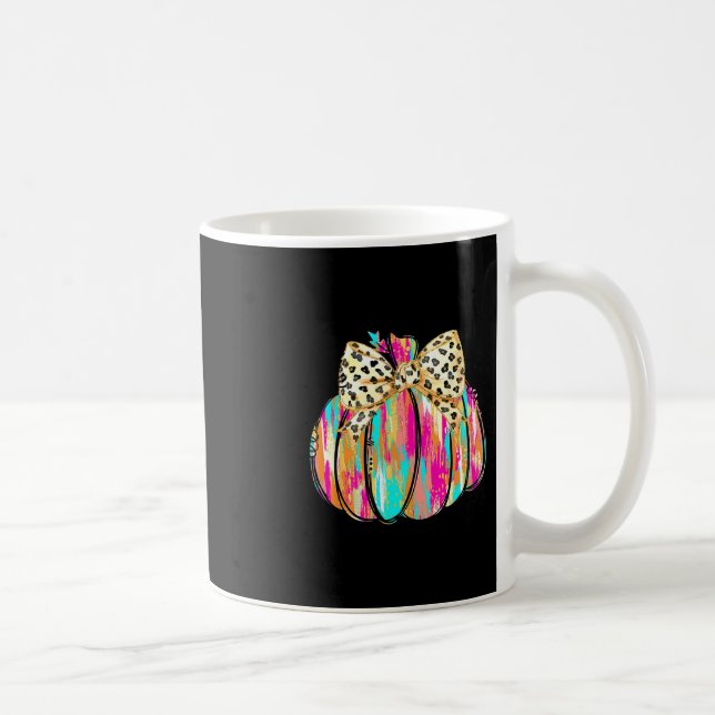 Koketter Bogen Kürbis-Saison Herbst Laub Tha Kaffeetasse (Rechts)