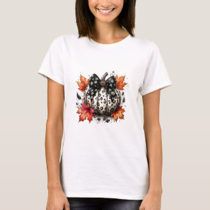Koketter Bogen Kürbis-Saison Herbst Laub Tha T-Shirt