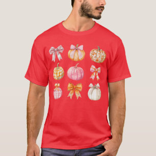 Koketter Bogen Kürbis-Saison Thanksgiving Herbst F T-Shirt