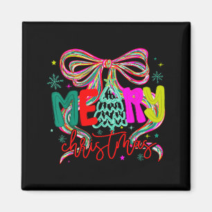 Koketter Bogen Lustiger Frohe Weihnachten Baum Nie Magnet