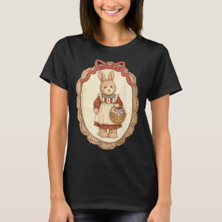 Koketter Bogen Lustiger Hase Eier Kaninchen Frohe  T-Shirt