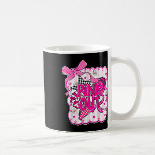 Koketter Bogen Pink Out Football-Mannschaft Brustk Kaffeetasse