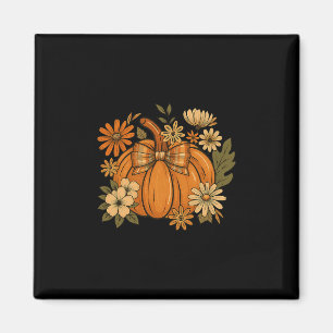 Koketter Bogen Retro-Kürbis Thanksgiving Rustikal Magnet