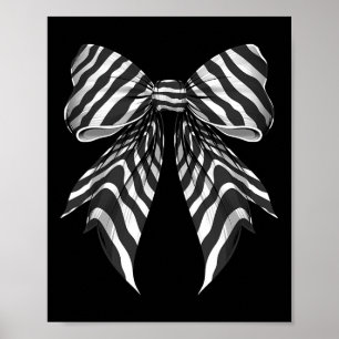 Koketter Bogen Zebrafell-Muster Süßer Halloween-Ko Poster