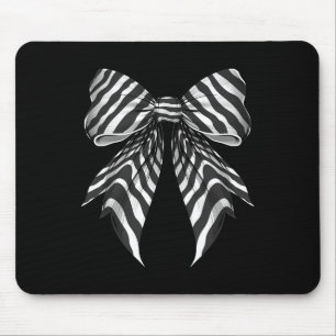 Koketter Bogen Zebramuster Süße Halloween-Kosmetik Mousepad