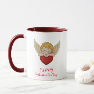 Koketter Engel Cherub Herz Frohen Valentinstag Tasse
