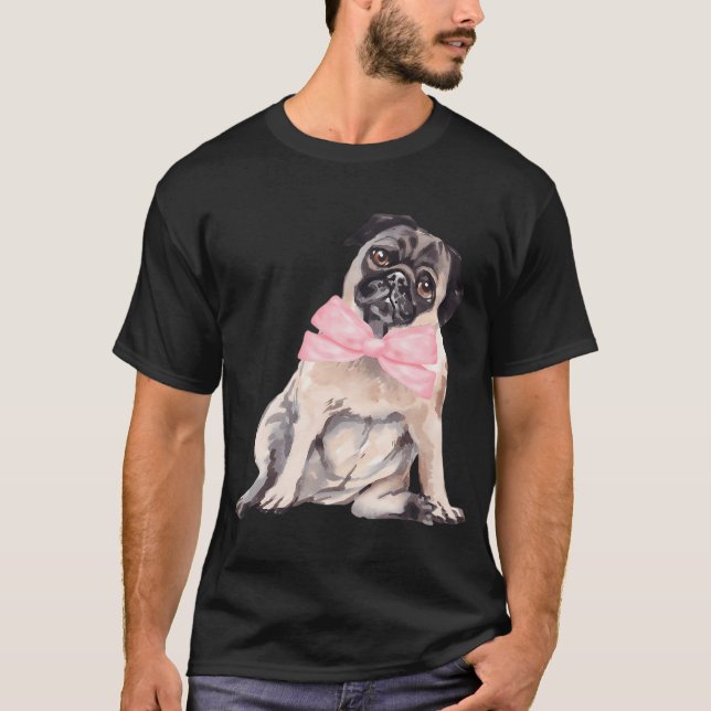 Koketter Mops T-Shirt (Vorderseite)