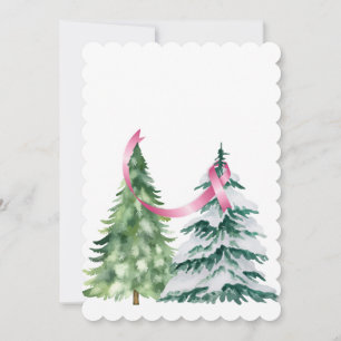 Koketter Weihnachtsbaum, Brustkrebs-Bewusstsein Feiertagskarte