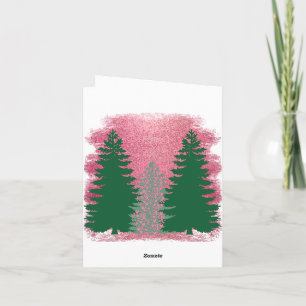 Koketter Weihnachtsbaum, Brustkrebs-Bewusstsein Feiertagskarte