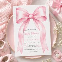 Kokettes Mädchen Baby Shower mit rosa Schleife