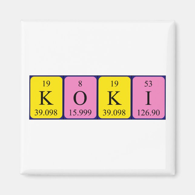 Koki-Periodenmagnet Magnet (Vorne)