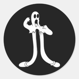 Koko Das Clown Ghost Splits Blackwork Runder Aufkleber