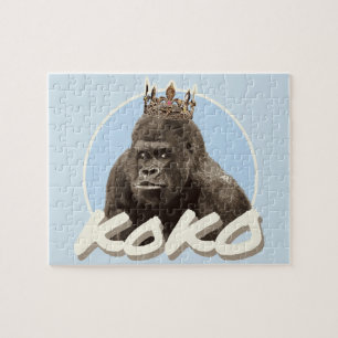 Koko die Gorilla-tragende Krone Puzzle