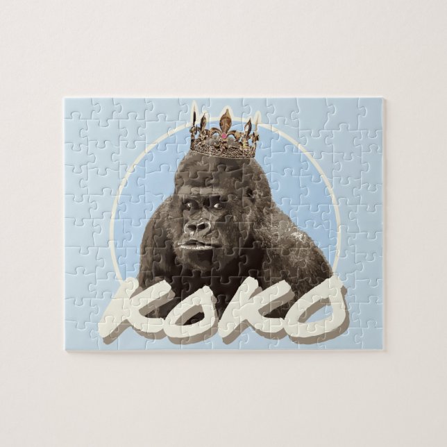 Koko die Gorilla-tragende Krone Puzzle (Horizontal)