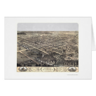 Kokomo, IN panoramischer Karte - 1868