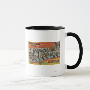 Kokomo, Indiana - Große Buchstabenszenen Tasse