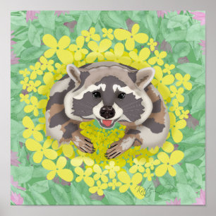 Kokon mit gelben Blumen Poster