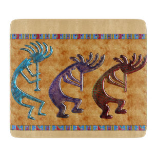 Kokopelli 3D Anasazi Native American Motif Schneidebrett