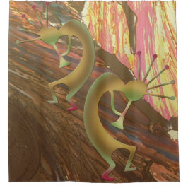 Kokopelli Abstrakt Jam Session Duschvorhang