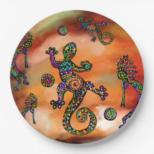 Kokopelli Art Pappteller