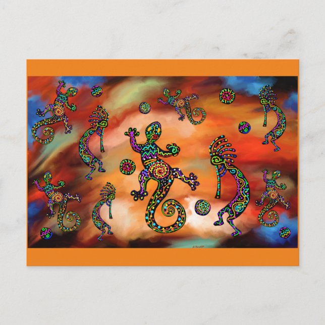 Kokopelli Art Postkarte (Vorderseite)