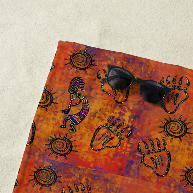 Kokopelli Art Strandtuch (Beispiel)