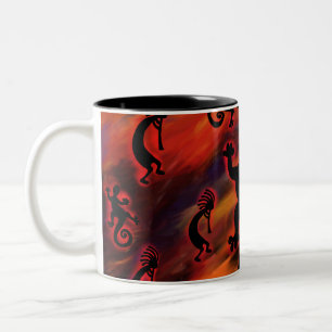 Kokopelli Art Zweifarbige Tasse
