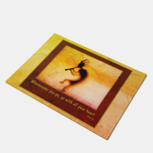 Kokopelli Attitude Konfuzius Zitat Inspiration Fußmatte