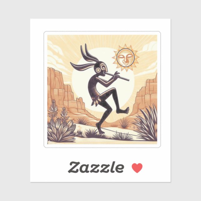 Kokopelli Aufkleber (Blatt)