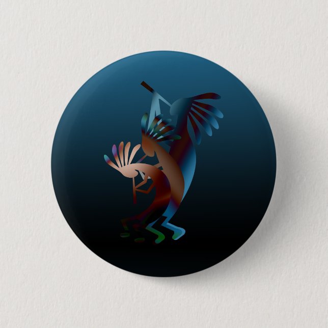Kokopelli Blues Music Button (Vorderseite)