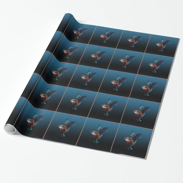 Kokopelli Blues Music Geschenkpapier (Ungerollt)
