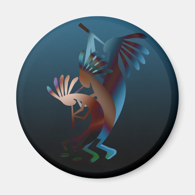 Kokopelli Blues Music Magnet (Vorne)