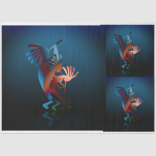 Kokopelli Blues Set Decoupage Seidenpapier