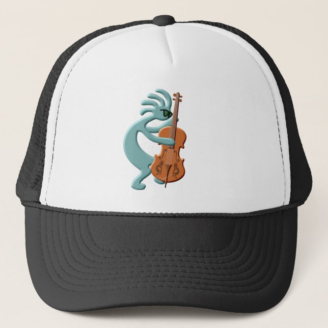 Kokopelli Cello Truckerkappe (Vorderseite)