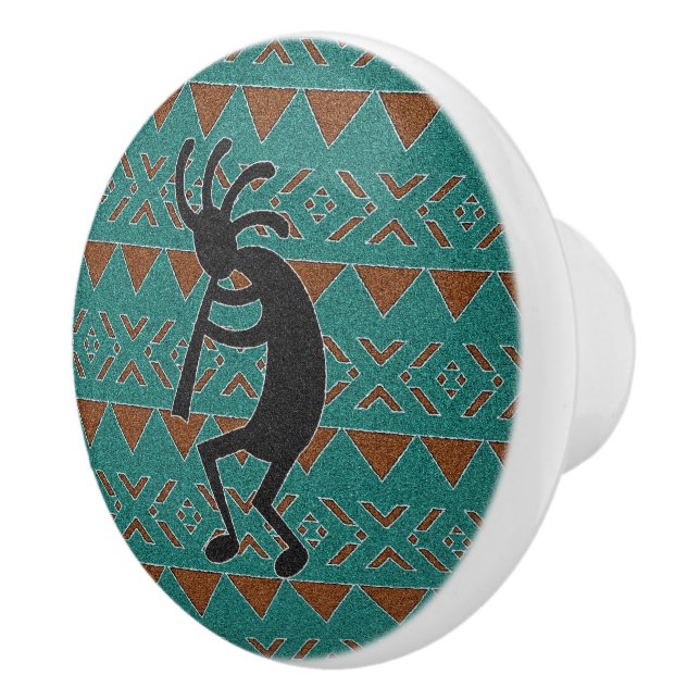 Kokopelli Ceramic Knob. Keramikknauf (Rechts)
