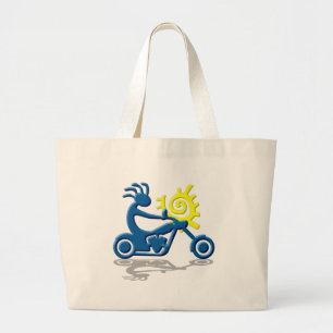 Kokopelli Chopper Jumbo Stoffbeutel
