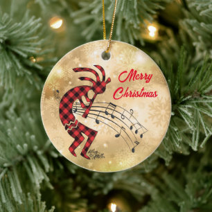 Kokopelli Christi Keramik Ornament