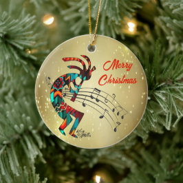 Kokopelli Christi Keramik Ornament