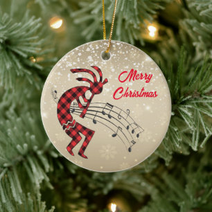 Kokopelli Christi Keramik Ornament